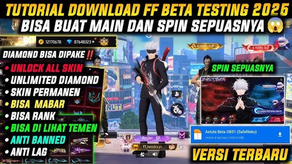 Cara melaporkan bug di versi beta game FF Beta Pro Gratis